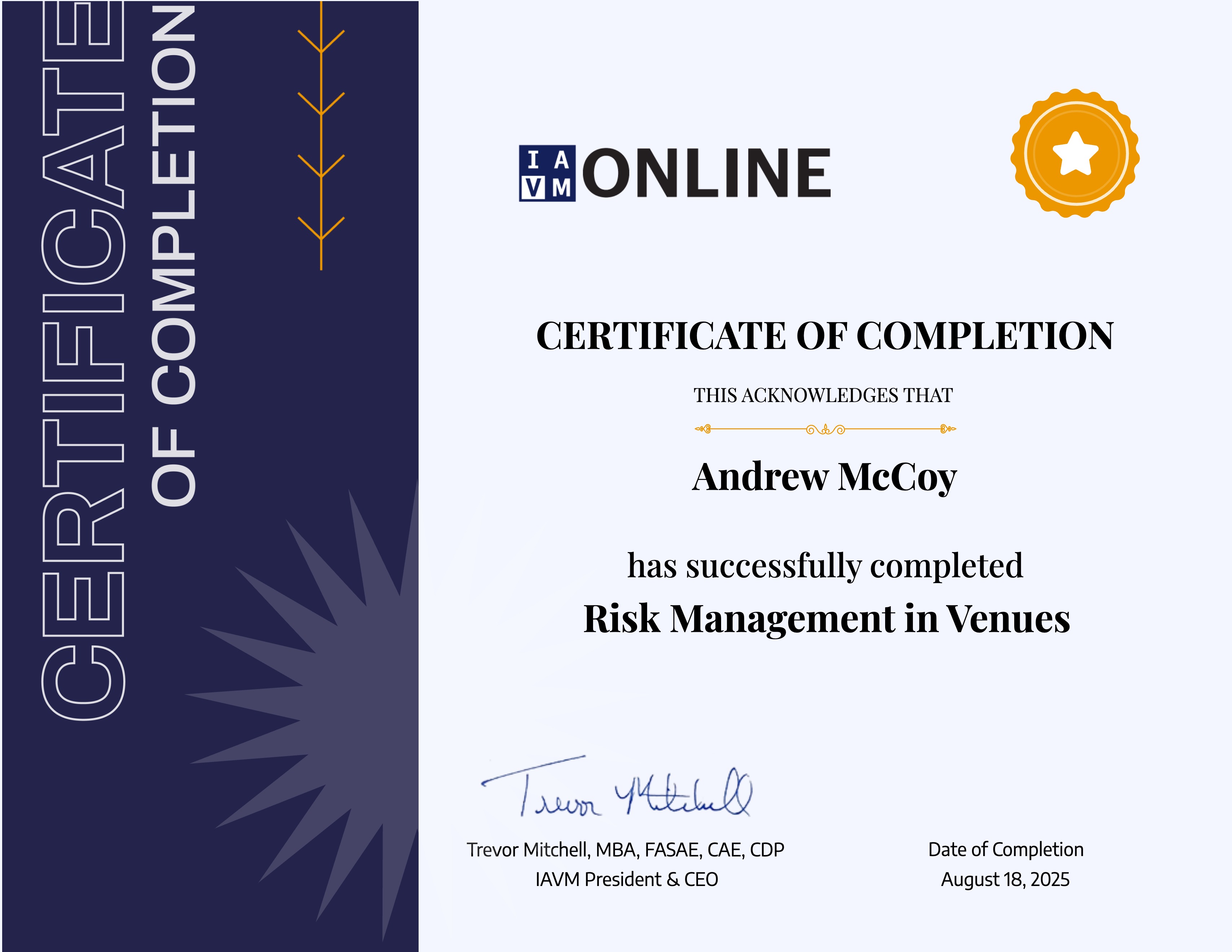 Risk Management in Venues