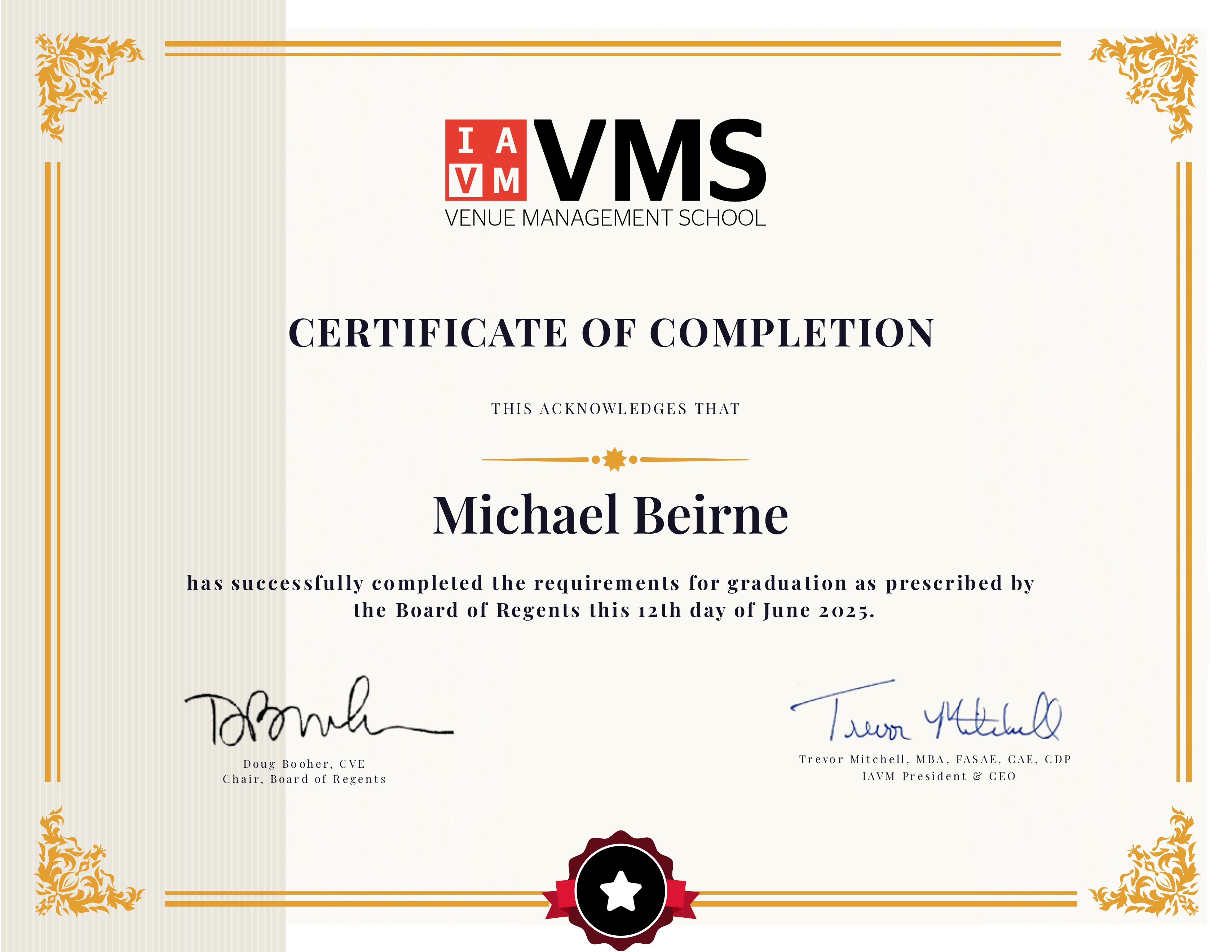 Venue Management School - Year 2